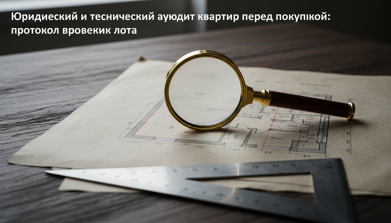 Юридический и технический аудит квартиры перед покупкой: протокол проверки лота